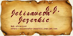 Jelisaveta Jezerkić vizit kartica